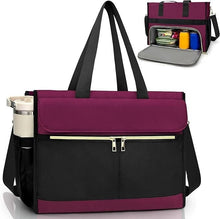 Load image into Gallery viewer, Women's Oxford Fabric Insulated Lunch Tote Bag – Large Capacity Crossbody