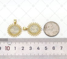 Load image into Gallery viewer, CZ Sunflower Charm, Sku#LK525