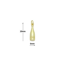 Load image into Gallery viewer, Gold Wine Bottle Charm Pendant, Sku#LK1178