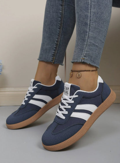 Women's Casual White Sneakers - Breathable Lightweight Athletic Shoes