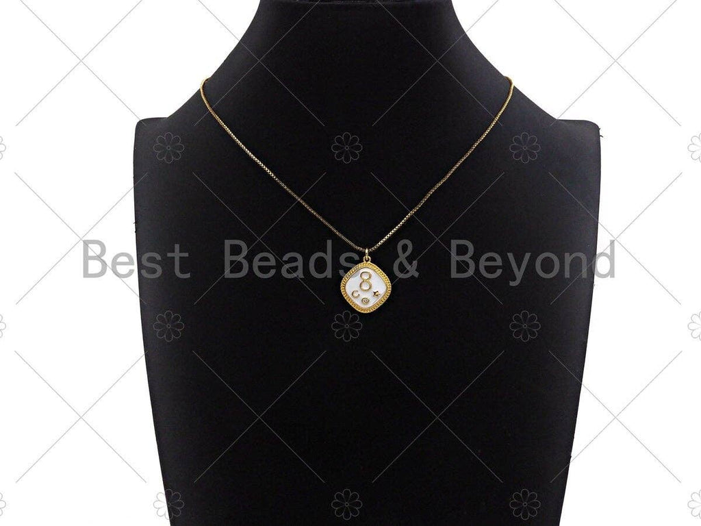 Colorful Enamel Pave Infinity Moon Star On Rhombus Pendant, Gold Enamel Rhombus Pendant, Pave Enamel Jewelry Findings,20x23mm,Sku#L437