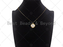 Load image into Gallery viewer, Colorful Enamel Pave Infinity Moon Star On Rhombus Pendant, Gold Enamel Rhombus Pendant, Pave Enamel Jewelry Findings,20x23mm,Sku#L437
