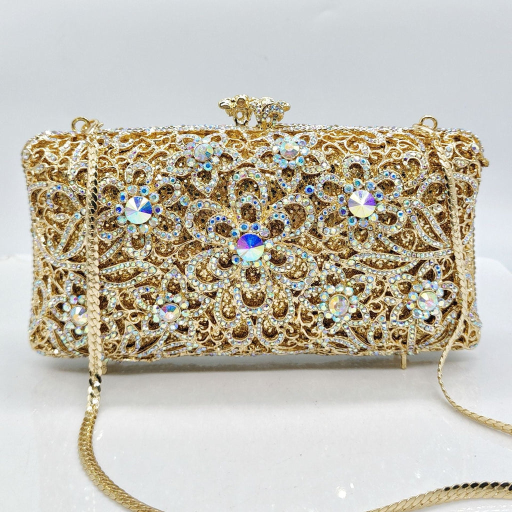 Diamond Evening Clutch Bag - Luxury Crystal Rhinestone Handbag for Wedding Party Banquet