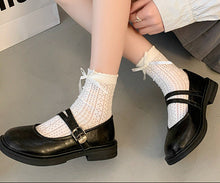 Load image into Gallery viewer, Retro Round Toe Chunky Heel Shoes
