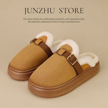Load image into Gallery viewer, Plush Lined Cotton Slippers