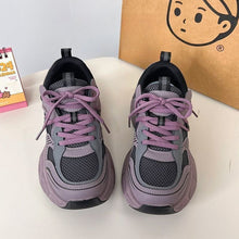 Load image into Gallery viewer, Women's Height-Enhancing Casual Sneakers - Breathable Lightweight Lace-Up Shoes