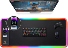 Load image into Gallery viewer, RGB Gaming Mouse Pad with 15W Qi Wireless Charging and Raised Charging Platform