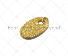 Load image into Gallery viewer, Cobalt Enamel Evil Eye On Oval Shape Pendant, 18K Gold Medallion Charm, Necklace Bracelet Charm Pendant, 25x16mm,Sku#L562