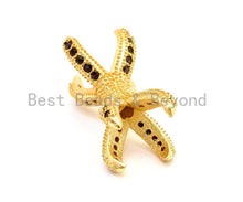 Load image into Gallery viewer, Black CZ Micro Pave Eagle Claw Connector Beads, Game Of Thrones Jewelry, Bracelet Charm, Dragon claw, 10x24mm, sku#G162