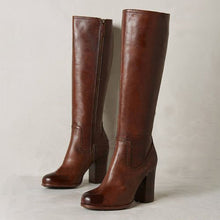 Load image into Gallery viewer, Women's Plus-Size Over-the-Knee Chunky Heel Boots with Side Zipper | Autumn Winter
