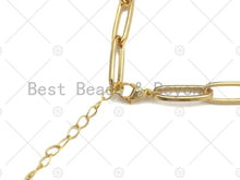 Load image into Gallery viewer, Gold Finish 18 Large Paperclip Link Necklace