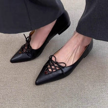 Load image into Gallery viewer, Women's Bow-Knot French Cutout Commuter Flat Shoes - Elegant Slip-On Ballet Flats