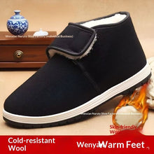 Load image into Gallery viewer, Men's High-Top Wool-Lined Canvas Shoes - Thickened Insole Winter Sneakers