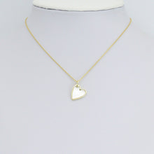 Load image into Gallery viewer, White Mother of Pearl Gold Heart Charm Pendant,Sku#LX880