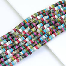 Load image into Gallery viewer, 3x6mm Mixed Jade Smooth Heishi Beads, Sku#U1857