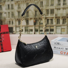 Load image into Gallery viewer, Embossed Letter Crossbody Bag - Women's PU Leather Shoulder Bag with Adjustable Strap