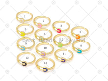 Load image into Gallery viewer, Colorful Enamel Safety Pin Shape Adjustable Ring