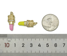 Load image into Gallery viewer, CZ Enamel Lipstick Pendant, Sku#F1470