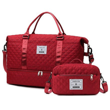 Load image into Gallery viewer, Large Capacity Quilted Crossbody Travel Bag