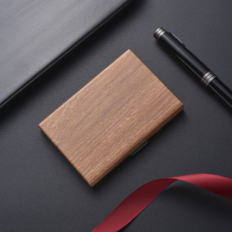High-End Stainless Steel Cardholder With Map Engraving