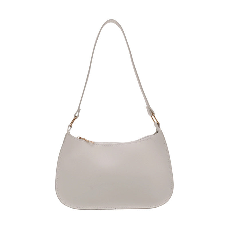 Women's Korean-Style Minimalist Crossbody Shoulder Bag | PU Leather Single Strap
