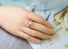Load image into Gallery viewer, CZ Heart Open Ring, Sku#B141