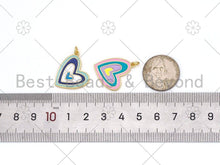 Load image into Gallery viewer, Colorful Enamel Heart Shape Pendant, duddle heart Charm Pendant,Sku#L627
