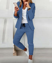 Load image into Gallery viewer, Lapel Blazer &amp; Drawstring Trousers OL Suit – 12 Colors XS–3XL
