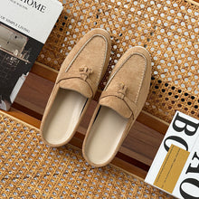 Load image into Gallery viewer, Tasseled Hidden-Heel Slip-On Mule Shoes