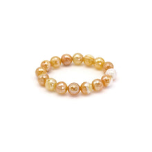 Load image into Gallery viewer, Mystic Yellow Banded Agate Round Faceted Stretchy Bracelet,