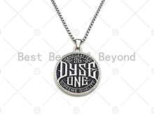 Load image into Gallery viewer, Men's Engraved Disc Pendant Stainless Steel Necklacesku#L342