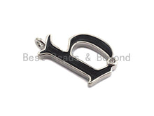 Load image into Gallery viewer, Enamel pave alphabet letter, Alphabet Charms, Initial Alphabet Letters, Custom Naming Pendants, Initial Letter b Pendant,13x23mm,sku#B124