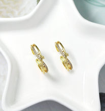 Load image into Gallery viewer, CZ Pave Gold Criss Cross Adjustable Ring, Sku#LD338