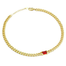 Load image into Gallery viewer, Gold Colorful Square CZ Connector, Sku#LX287