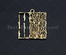 Load image into Gallery viewer, Filigree Gold Lacy Charm, Star/Square/Rectangular Shape Brushed Gold Twisted Wire Charm Pendants for Earrings necklace making, sku#CP08