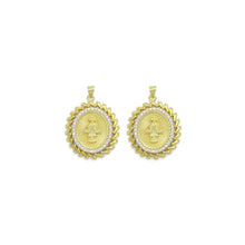 Load image into Gallery viewer, Clear CZ Oval CZ Saint Charm, Sku#LK940