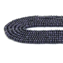 Load image into Gallery viewer, 5x8mm Rondelle Smooth Blue Goldstone Beads, Sku#U1966