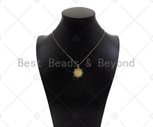 Load image into Gallery viewer, CZ Micro Pave Snake Snake Medaltion charm, Sku#Z1347
