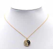 Load image into Gallery viewer, CZ Pave Round Taiji Yinyang Charm, Sku#L708