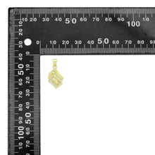 Load image into Gallery viewer, Clear CZ Gold FACE Book  Charm Pendant, Sku#LK1203