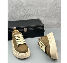 Load image into Gallery viewer, Men's Minimalist Chunky Sole Casual Sneakers | Microfiber Leather Lace-Up Shoes