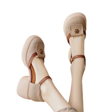Load image into Gallery viewer, Women's Waterproof High-Heel Sandals - Closed-Toe Buckle Strap Heels