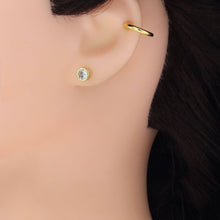 Load image into Gallery viewer, Plain Gold Silver Cute Ear cuff Earrings, Sku#A248