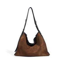 Load image into Gallery viewer, Women's Matte Leather Crossbody Bag – Minimalist Shoulder Commuter Bag