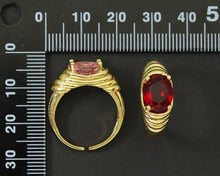Load image into Gallery viewer, Oval CZ Chunky Adjustable Ring, Sku#X299