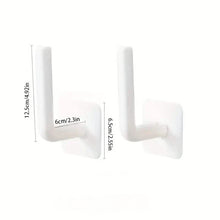 Load image into Gallery viewer, 4-Pack: Adhesive Toilet Paper Holder, Wall Mount, White &amp; Black