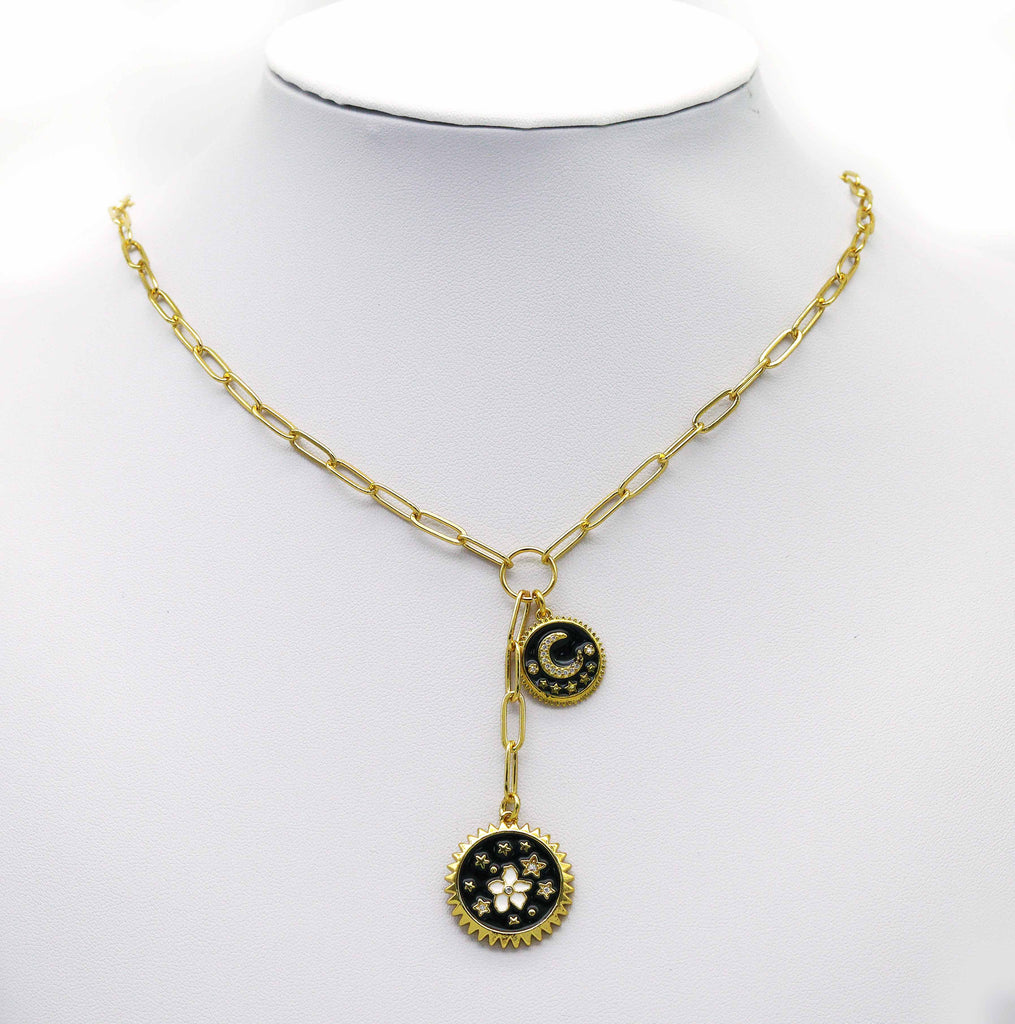 Thin Paperclip Drop Chain Necklace, sku#CL14N