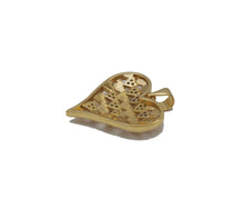 Load image into Gallery viewer, Gold CZ Hollow Fav Heart Charm, Sku#JL132