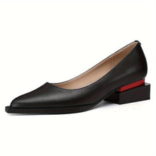 Load image into Gallery viewer, Women's Genuine Leather Low Heel Loafers &amp; Dress Shoes | Matte Black, Patent Leather