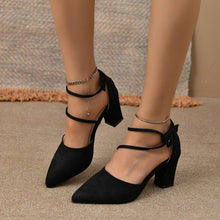 Load image into Gallery viewer, Women's Pointed Toe Buckle Strap High Heel Sandals – Korean Fashion PU Stiletto Heels
